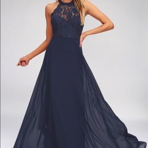 Lulu’s long navy formal gown NWT